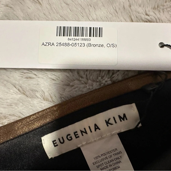 Eugenia Kim Azra Twisted Metallic Twill Bronze Turban Headband main image 10